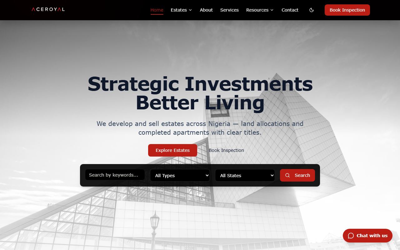 Aceroyal Estates Digital Platform